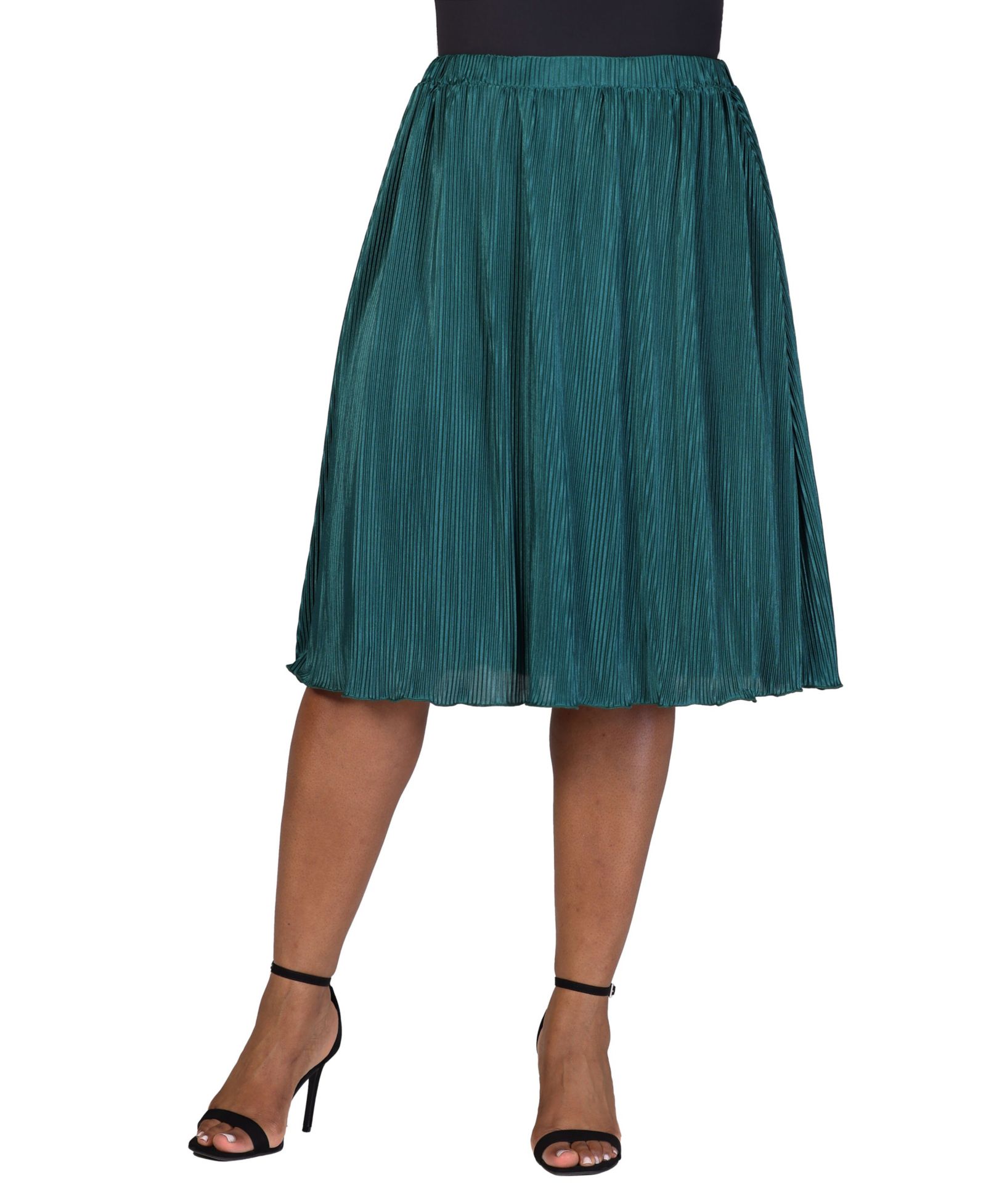 Юбка миди Plus Size 24seven Comfort Apparel с эластичным поясом