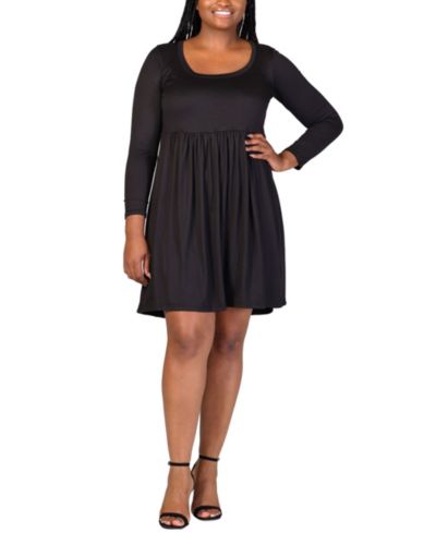 Платье 24seven Comfort Apparel Plus Size Long Sleeve Knee Length Dress
