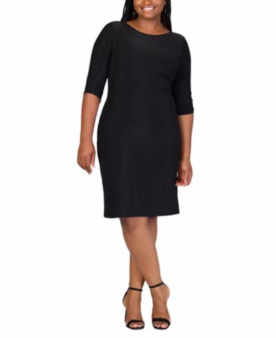 24seven Comfort Apparel Plus Size Mini Party Dress