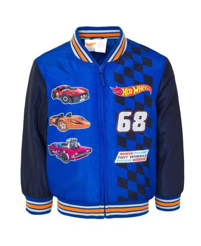 Hot Wheels Boys Zip Up Varsity Bomber Jacket to (3T - 10-12)