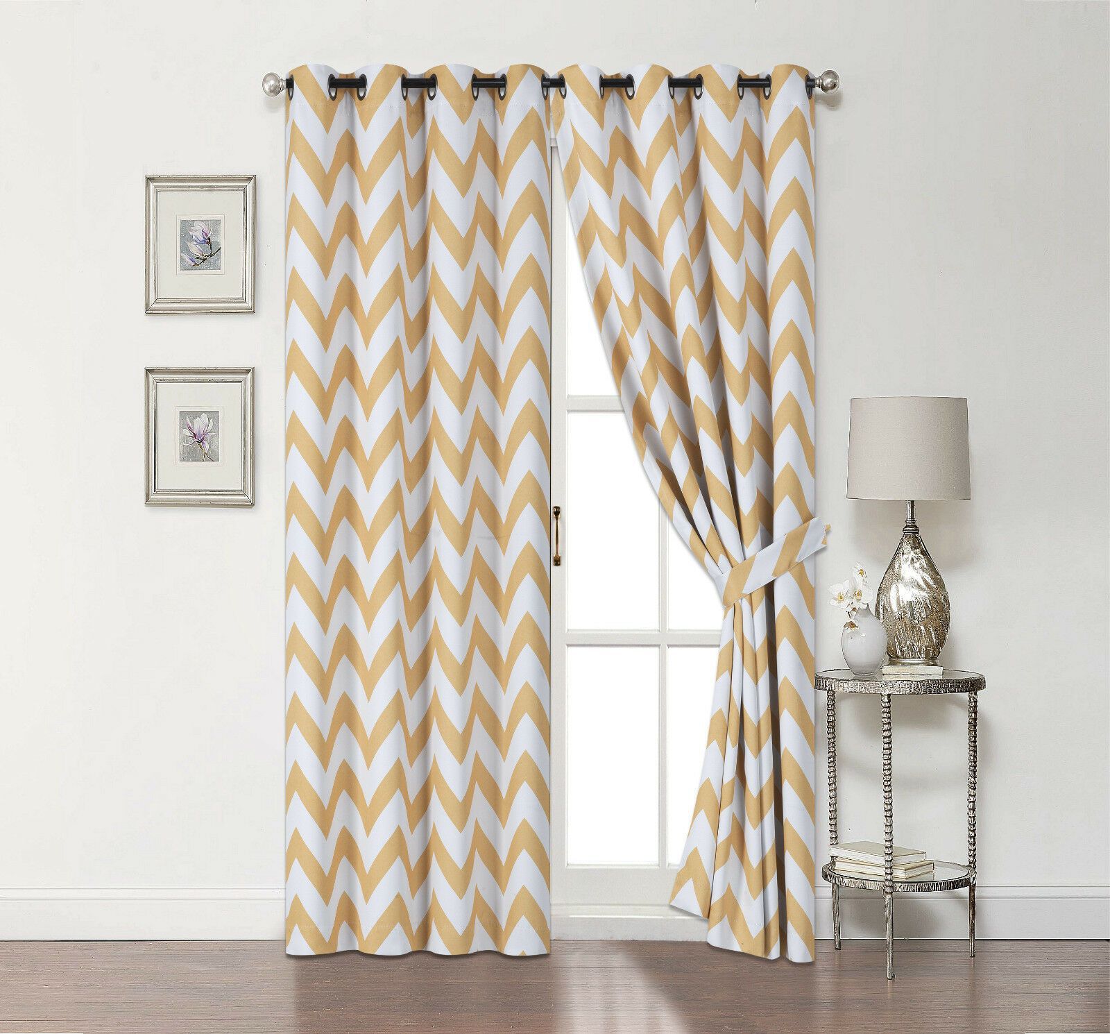 Kate Aurora комплект из 2 штор Kate Aurora Juvi Chevron Grommet с подхватами