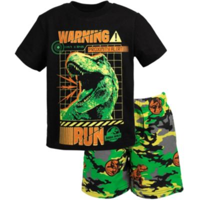 Jurassic Park Little Boys (6-8) World T-Shirt and French Terry Shorts Outfit Set to