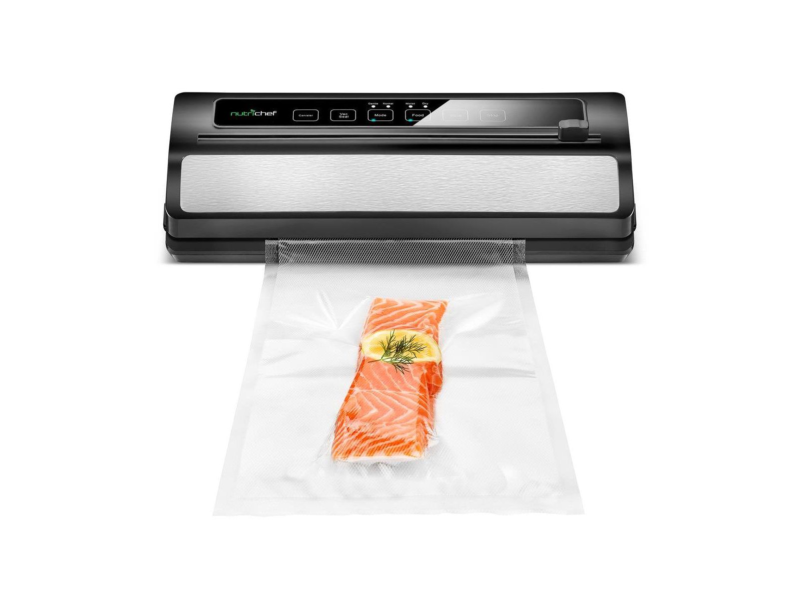 NutriChef Automatic Food Vacuum Sealer - Electric Air Sealing Preserver System with Reusable Vacuum Food Bags