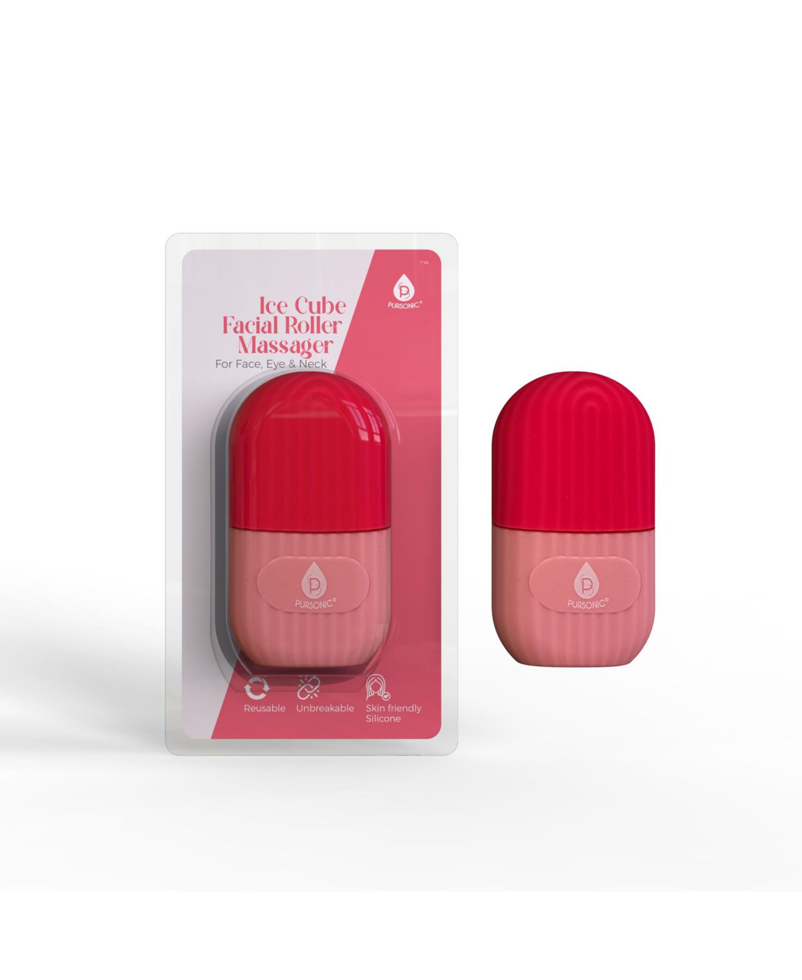 Массажер для лица PURSONIC Ice Cube Facial Roller для лица, глаз и шеи