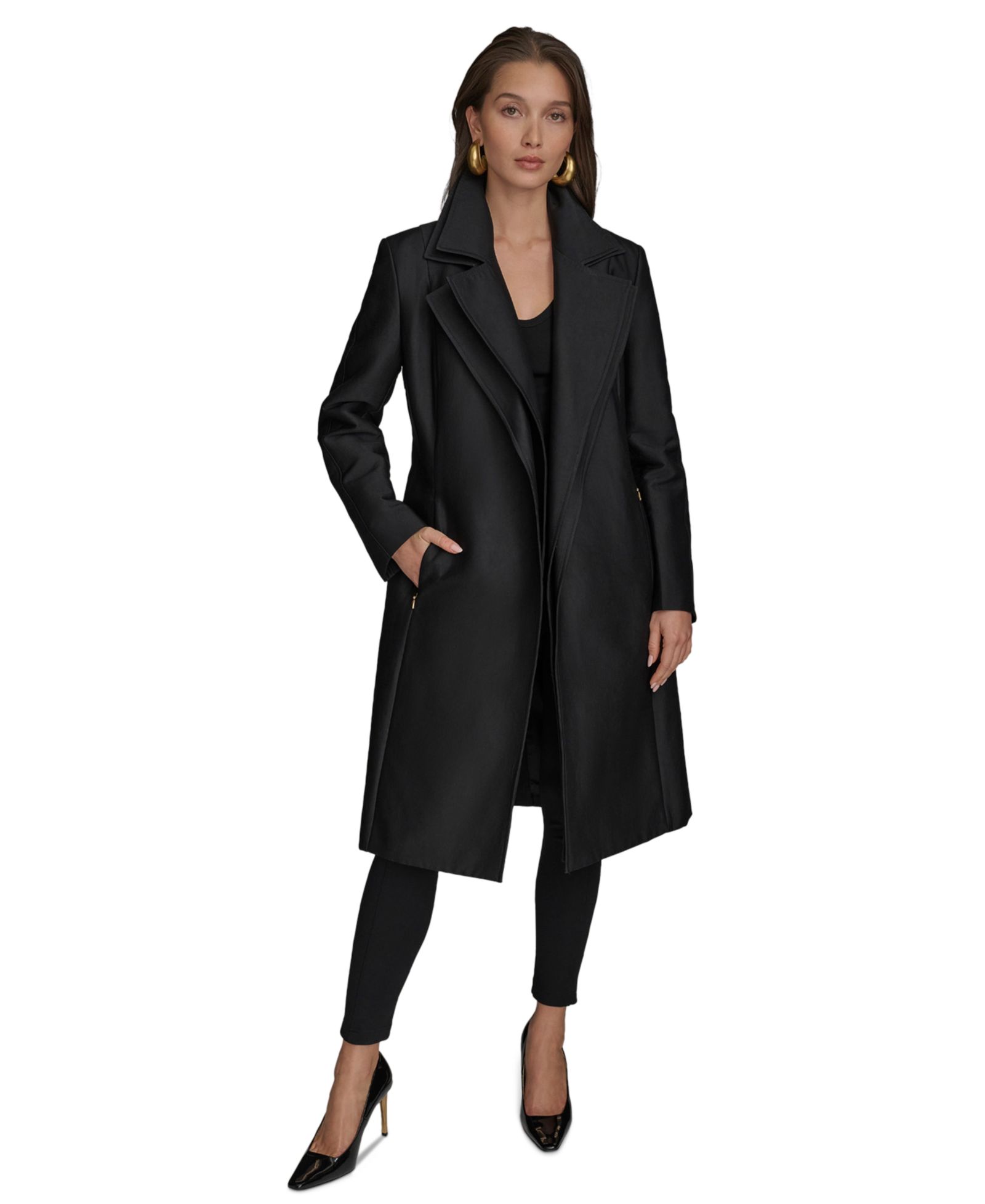 Женское двубортное тренч-пальто Donna Karan New York