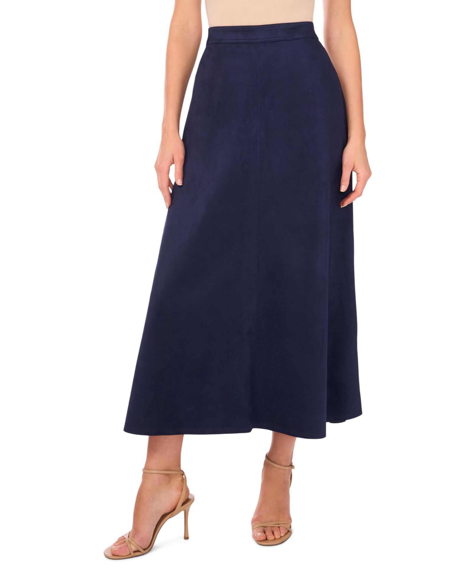 Vince Camuto Women's Faux-Suede A-Line Maxi Skirt