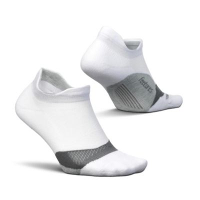 Feetures Men's Elite Light Cushion No Show Tab Athletic Ankle Socks - Sport Sock with Targeted Compression