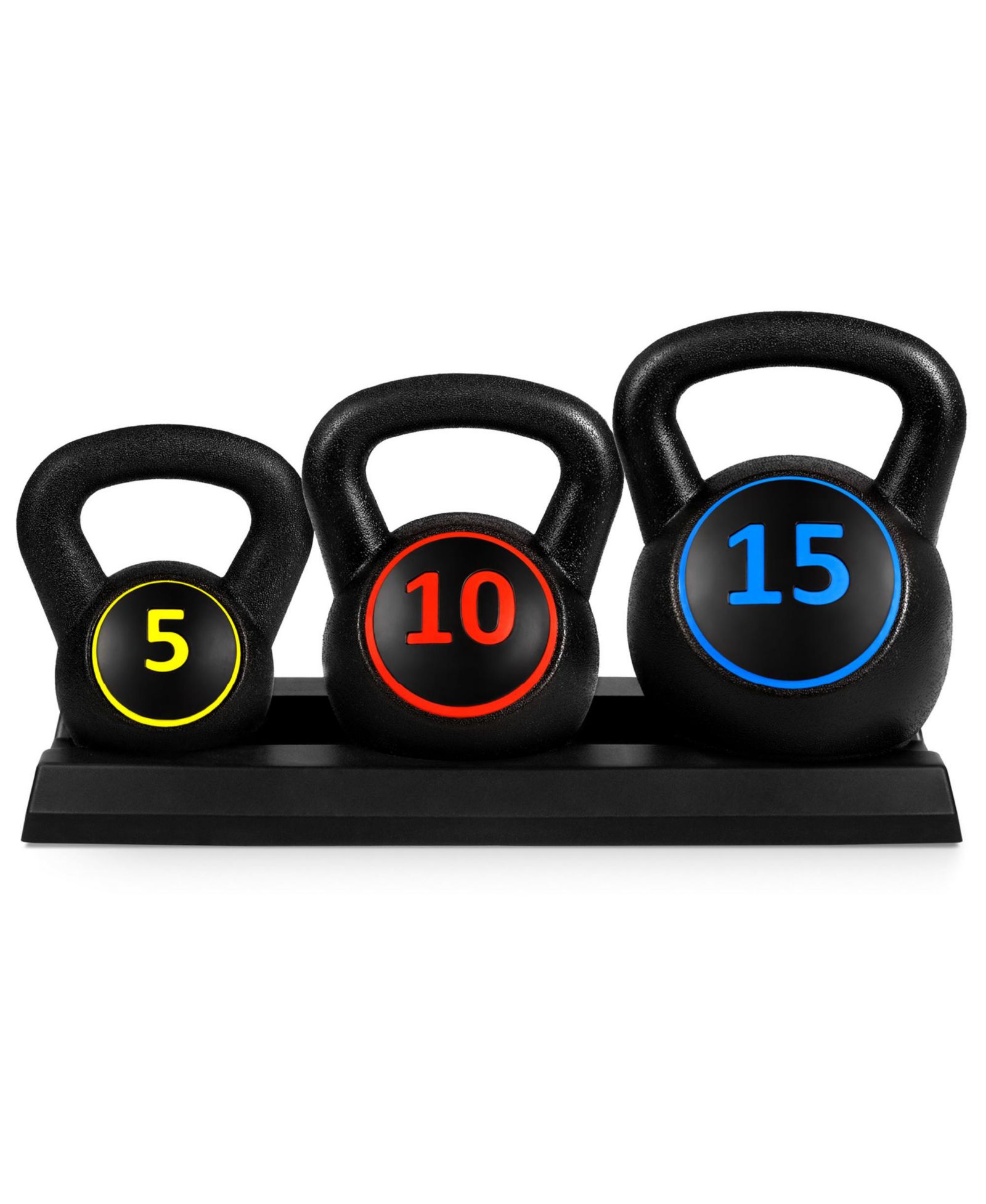 Best Choice Products набор гантелей с подставкой, бетонные веса 5lb, 10lb, 15lb