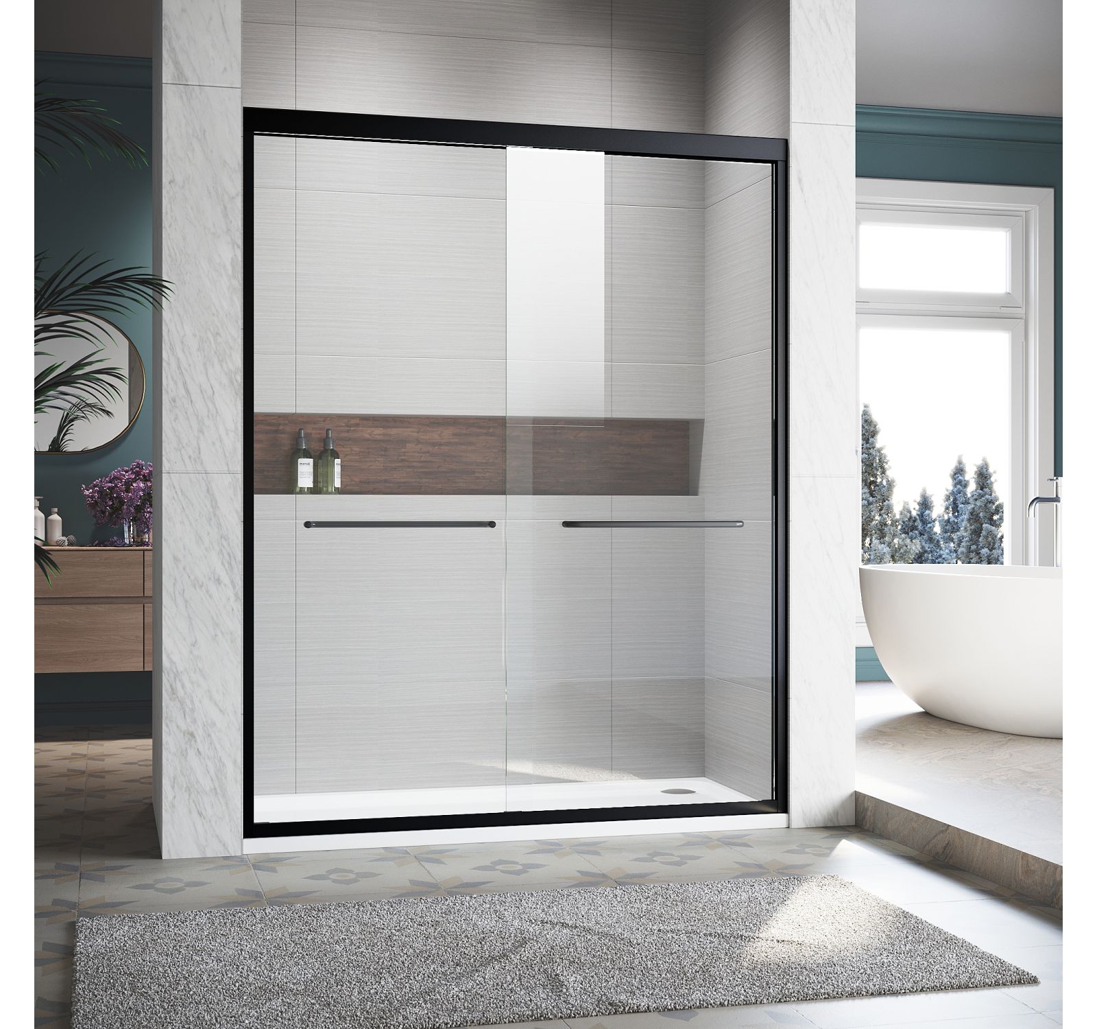 Раздвижные душевые двери Streamdale Furniture Adjustable