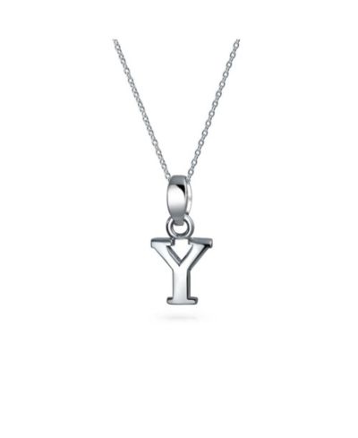 Bling Jewelry подвеска-кулон ABC Capital Block Letter Alphabet A-Z Initial в стерлинговом серебре.925