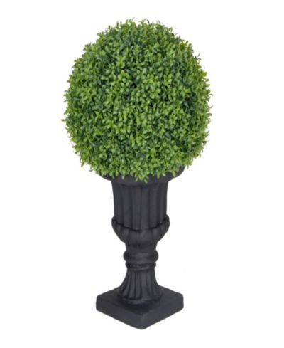 Puleo 25" Single Ball Topiary Boxwood Artificial Tree