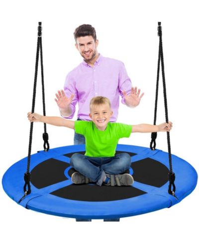 Детское подвесное кресло-качели SereneLife Blue