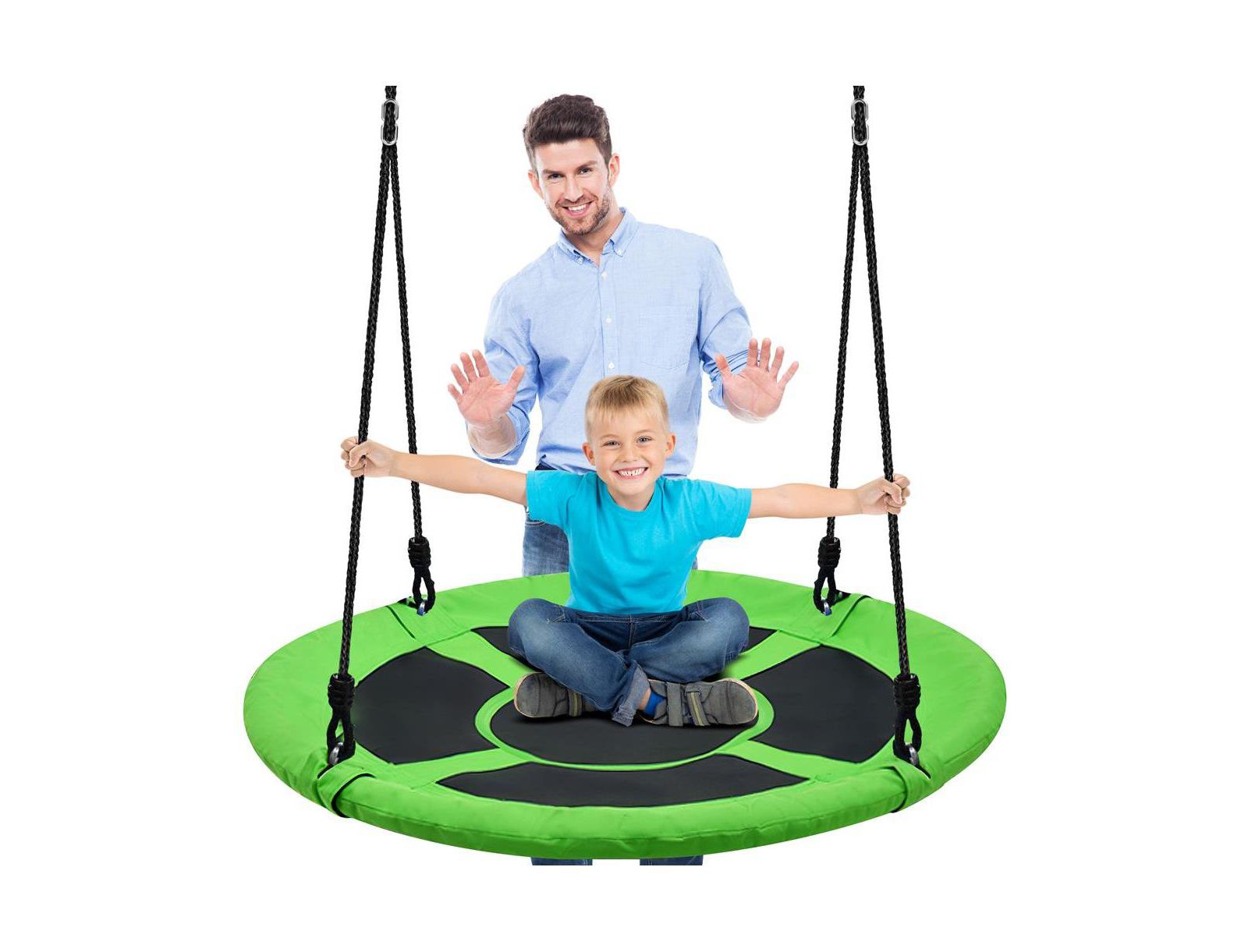 SereneLife Children s Hanging Swing Seat with Waterproof Fabric - Green