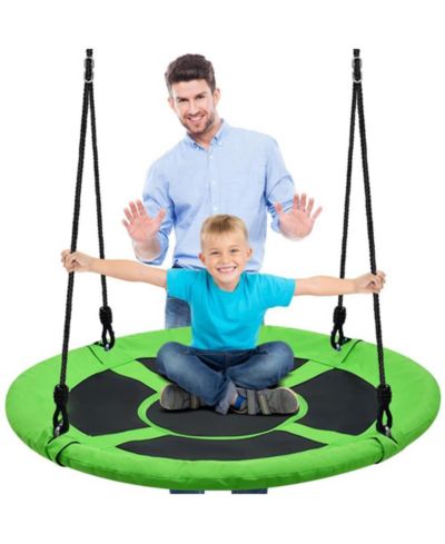 SereneLife Children s Hanging Swing Seat with Waterproof Fabric - Green