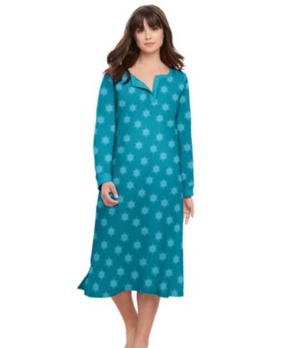 Dreams & Co. Женская термо рубашка Henley Sleepshirt