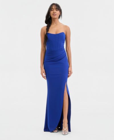 Женское вечернее платье Emerald Sundae Juniors' Strapless Sweetheart-Neck Corset Gown