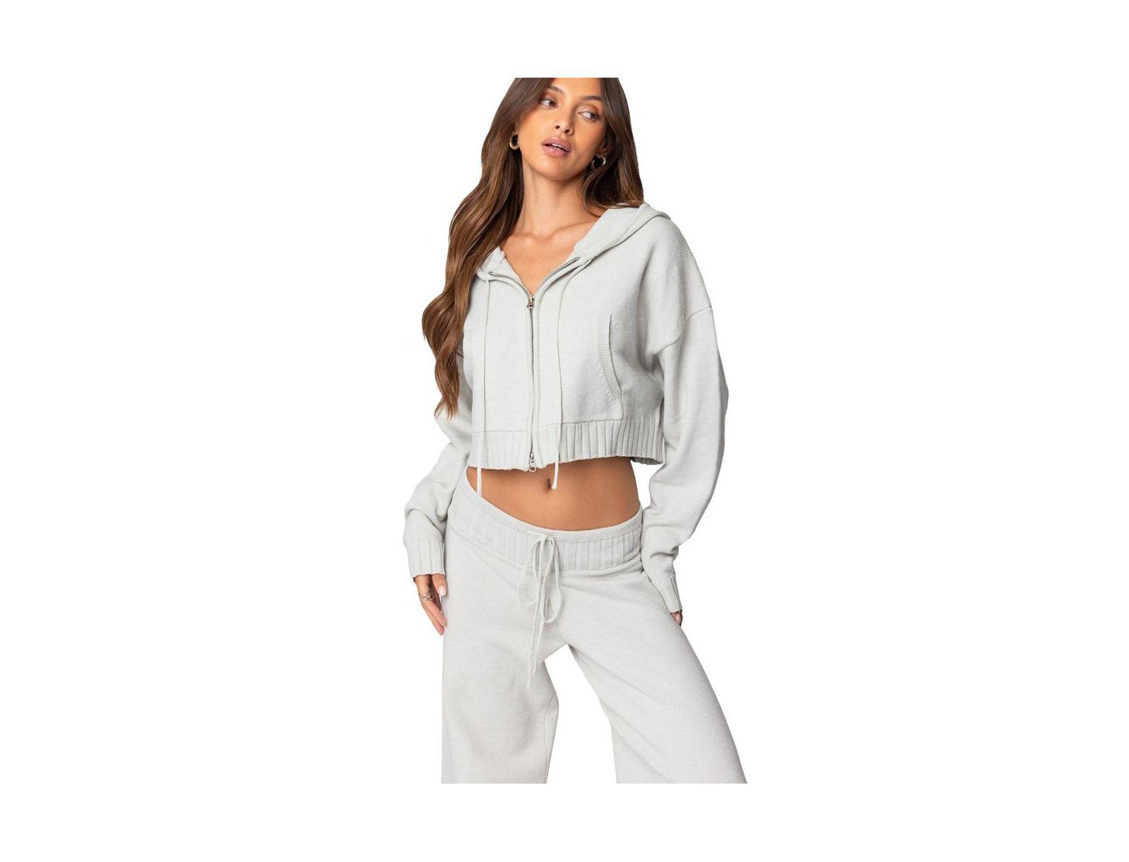 Edikted Women's Russell Knit Hooded Cardigan
