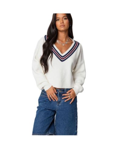 Edikted Women's Lauryl V Neck Sweater