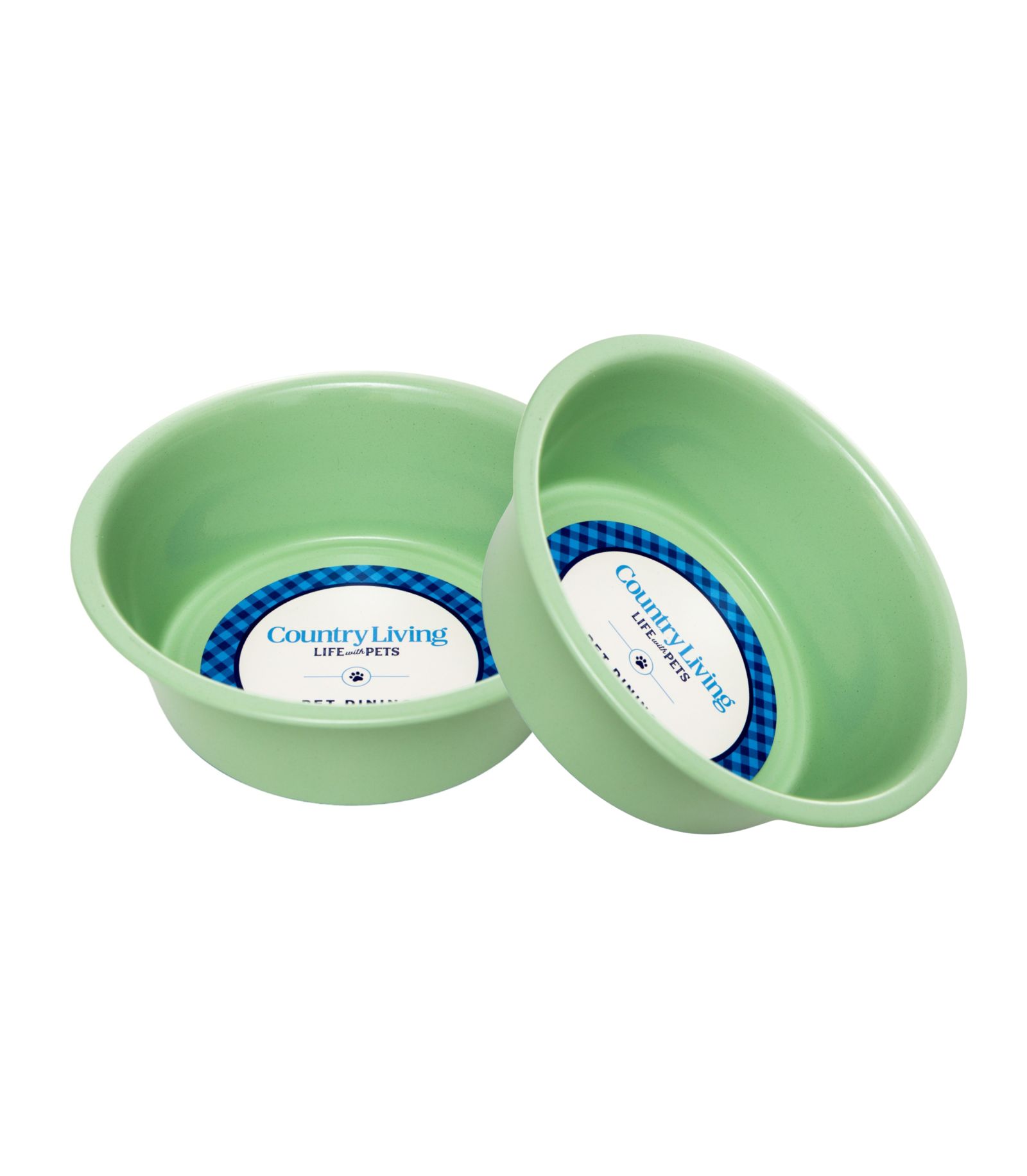 Country Living Set of 2 миски для собак из нержавеющей стали