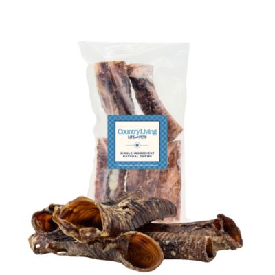 Country Living Beef Trachea Dog Treats - 100% Natural, High-Protein, Low-Fat Chews with Chondroitin for Joint Support - 6" (5-Pack)