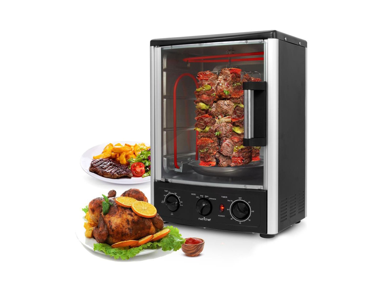 Multi-Function Vertical Oven - Countertop Rotisserie Oven with Bake & Roast Cooking