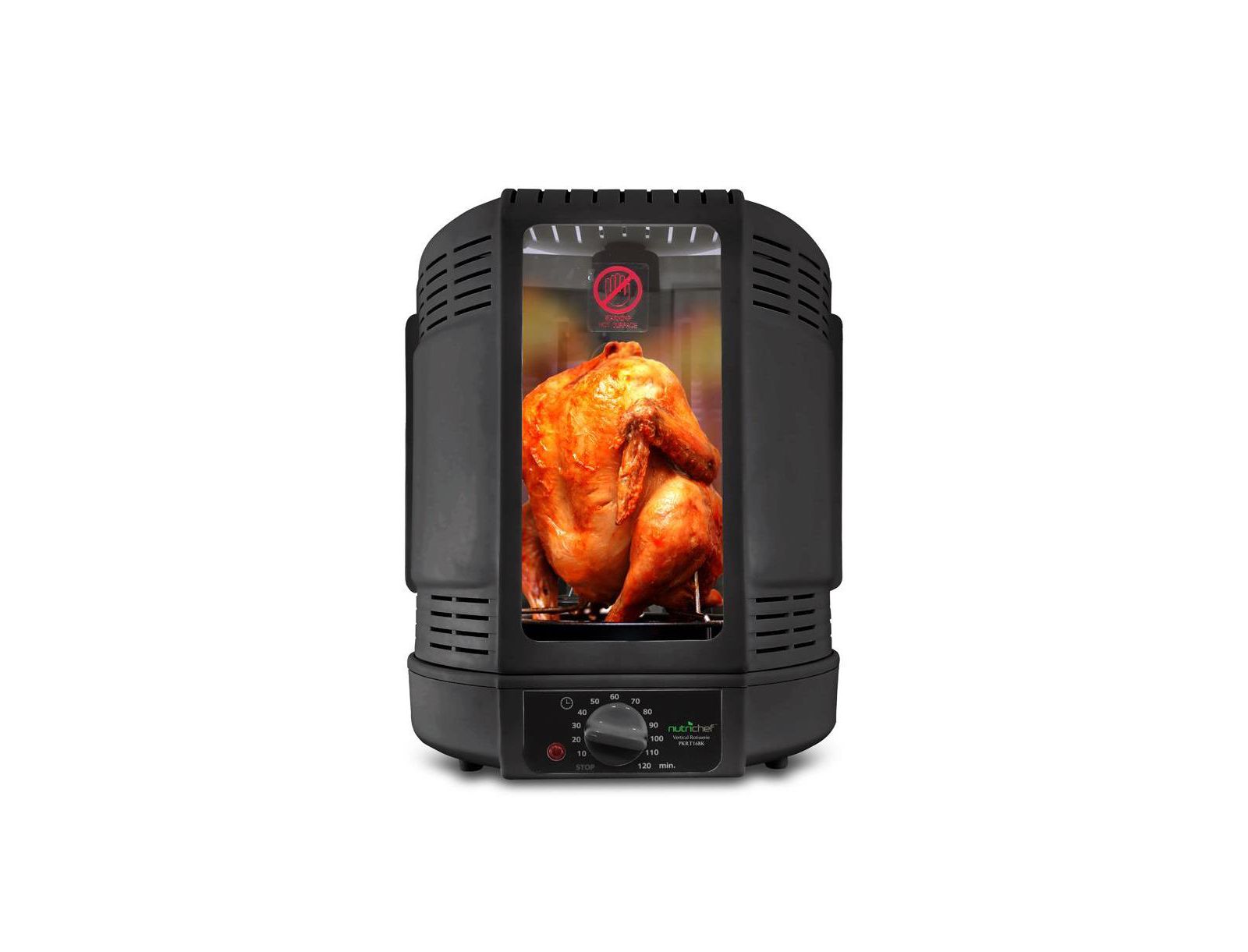 NutriChef Carbon Steel Vertical Countertop Rotisserie Rotating Oven