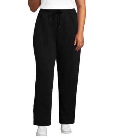 Женские брюки Lands' End Plus Size Serious Sweats High Rise Relaxed Straight Leg