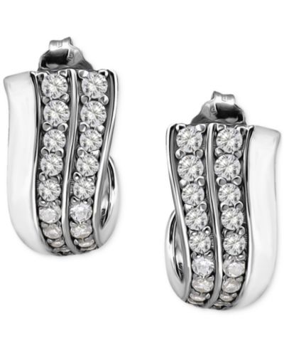 Giani Bernini Серьги-кольца с кубическим цирконием в 18k Gold Over Sterling Silver