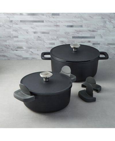 Набор кастрюль BergHOFF Leo Phantom 4pc с керамическим антипригарным покрытием, Recycled
