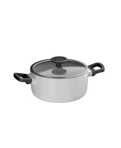 Кастрюля BergHOFF Leo Glints Nonstick Recycled Aluminum 8", 3qt. с крышкой из стекла
