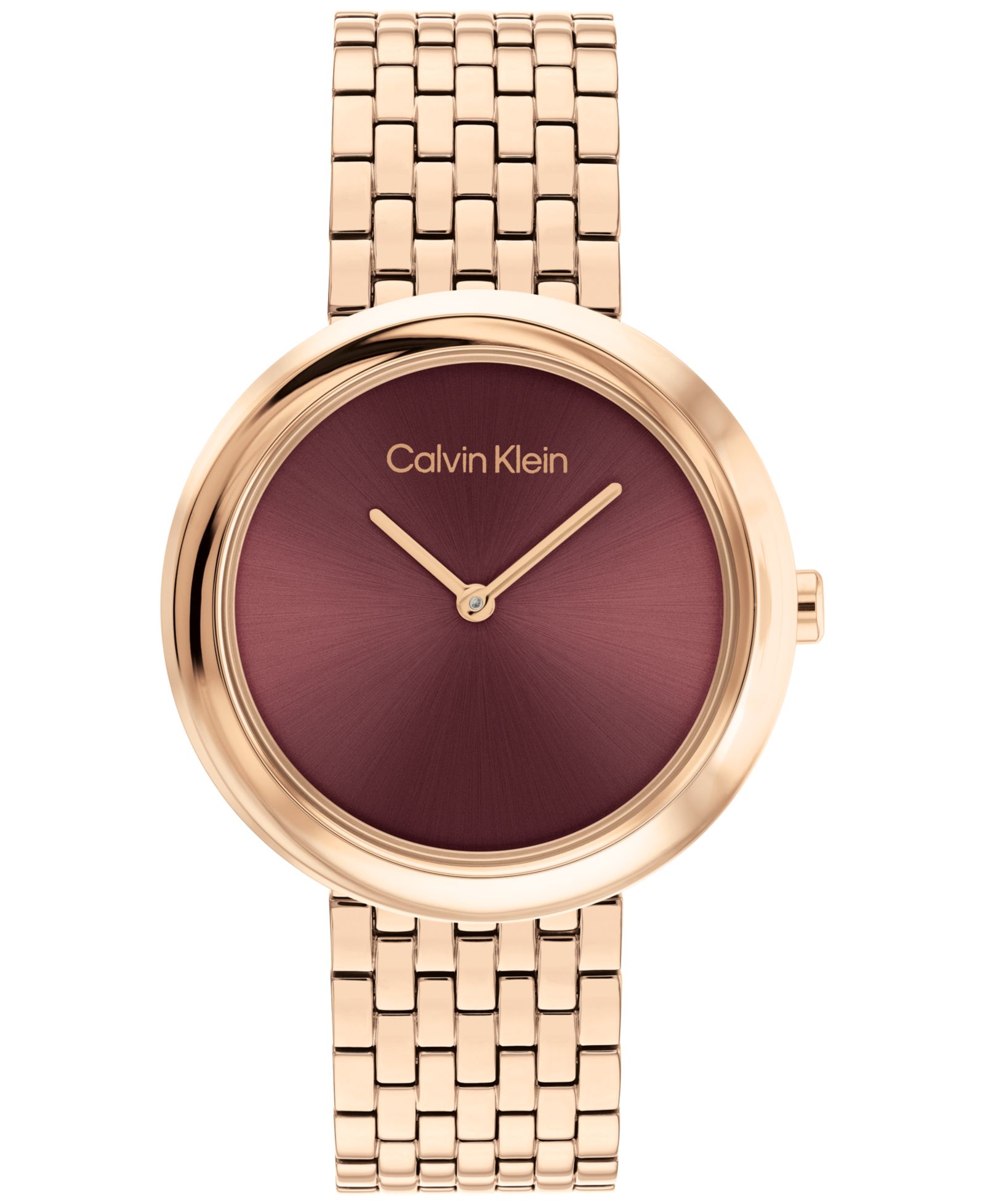Calvin Klein Женские часы с розовым золотом Twisted Bezel, 34mm