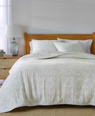 Charter Club Leaf Silhouette Pistachio 3-Pc. Quilt Set, Full/Queen