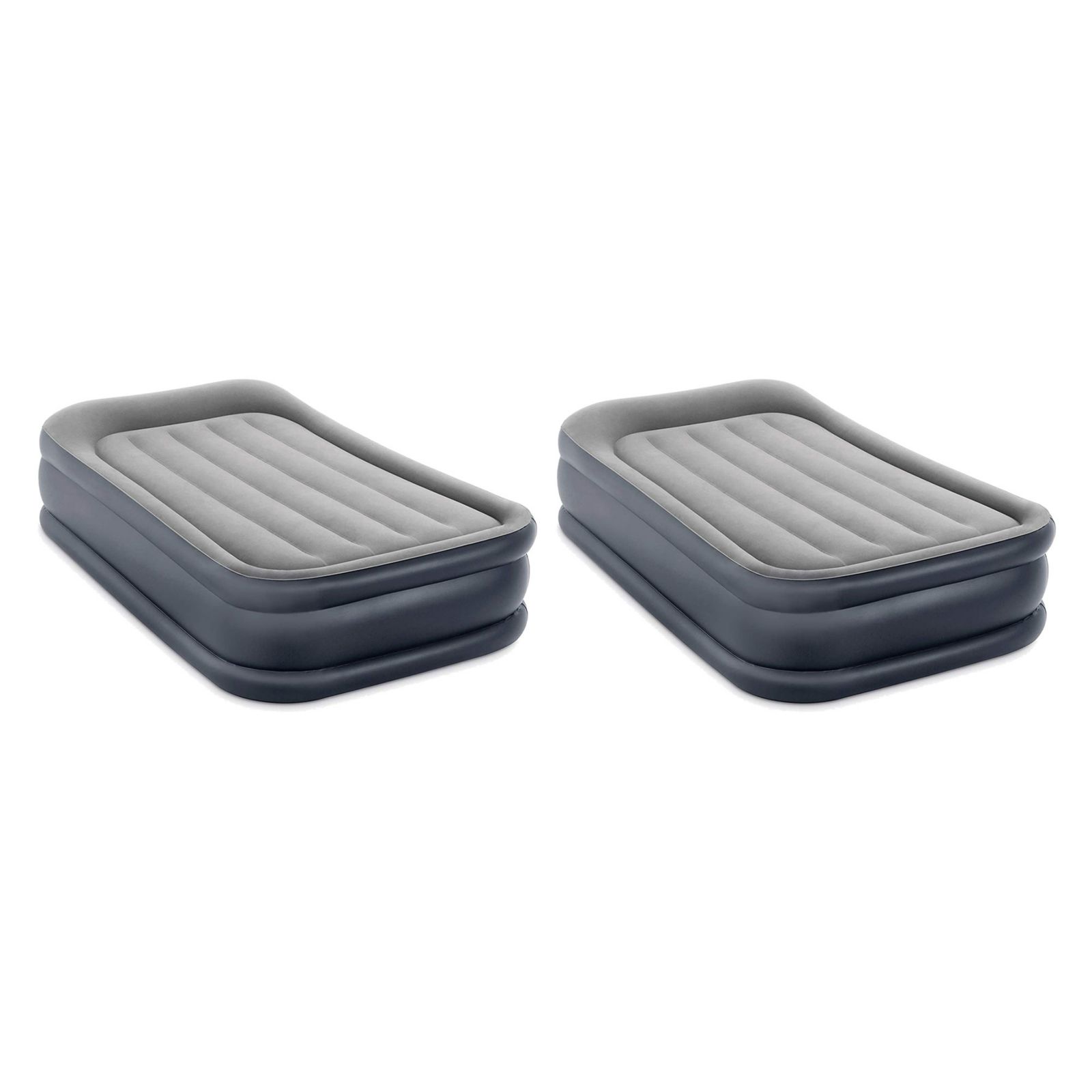 Intex Dura Beam Deluxe надувной матрас с встроенным насосом, Twin, 2 Pack