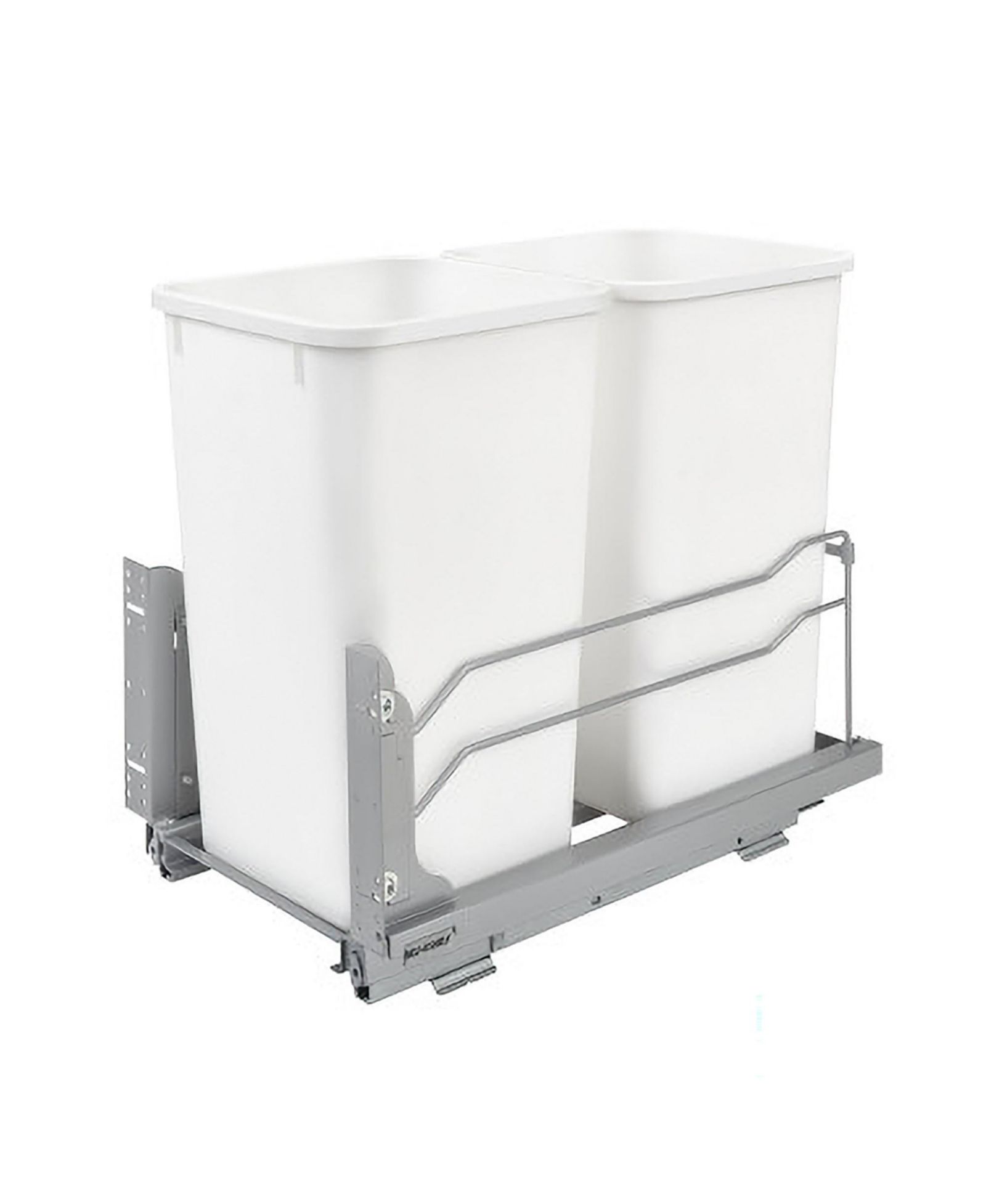 Rev-A-Shelf Double Pullout Trash Can 27 qt. w/ Soft-close, 53WC-1527SCDM-211