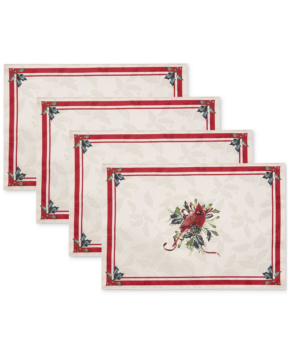 Lenox Подставки под тарелки Holiday Winter Greetings, набор 4 шт.