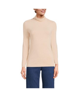 Lands' End Women's Lightweight Jersey Skimming Long Sleeve Turtleneck
