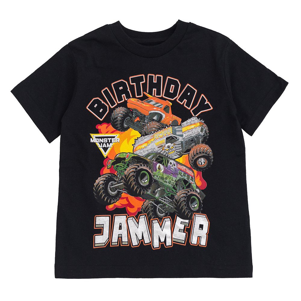 Мужская футболка Monster Jam для малышей на день рождения