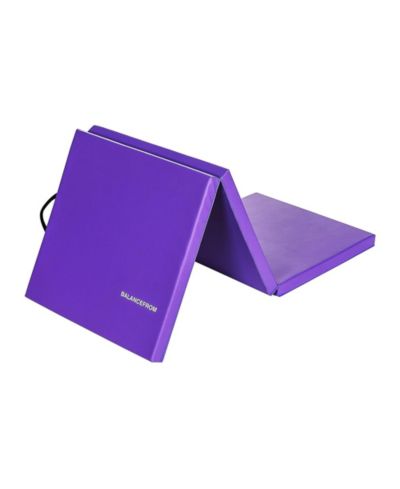 BalanceFrom Fitness коврик для упражнений 6x2ft Folding 3 Panel, Purple