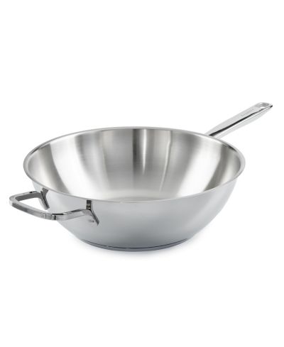 BergHOFF DiNA Helix 18/10 Stainless Steel 12" Wok 5.6qt.
