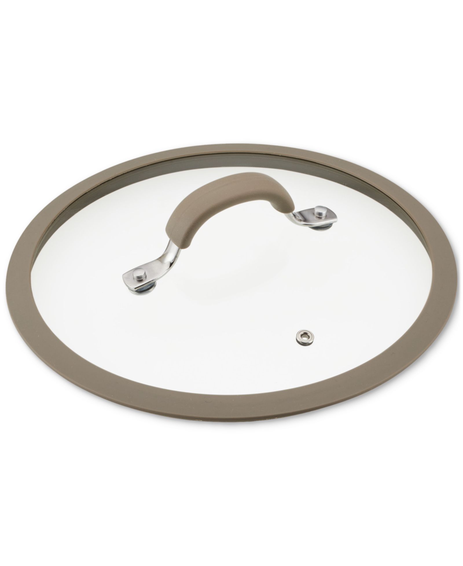 Стеклянная крышка Rachael Ray Cook + Create 10" Silicone-Rimmed Glass Lid, Taupe