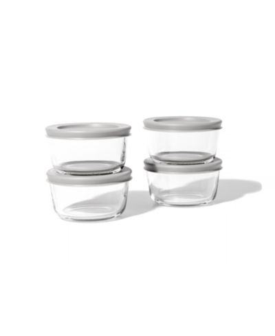 DURA LIVING 8-Piece 1 Cup Round Food Storage and Meal Prep Container Set