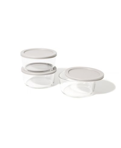 DURA LIVING 6-Piece 4 Cup Round Food Storage and Meal Prep Container Set