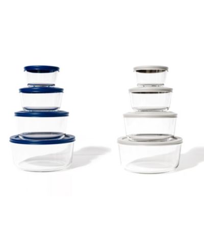 DURA LIVING 16-Piece Round Nesting Food Storage and Meal Prep Container Set