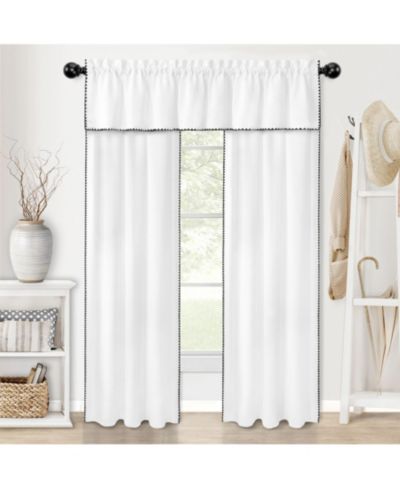 Комплект из штор и тюля Kate Aurora Complete Coastal Hamptons Living Textured Semi Sheer Window Curtain & Valance Set