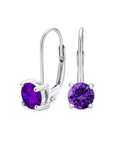 Bling Jewelry Classic Round 1CT CZ Solitaire Drop Stud Earrings