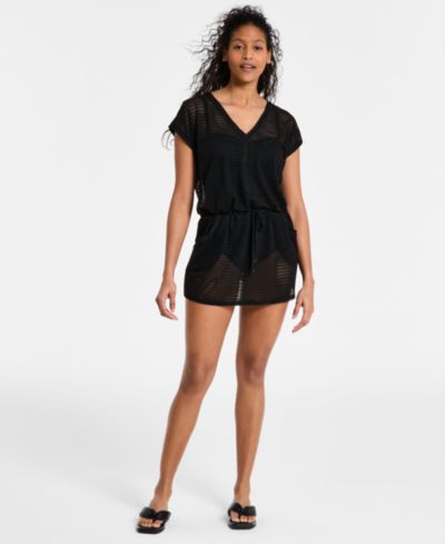 Женская туника DKNY Women's Mesh Drawstring Swim Cover-Up