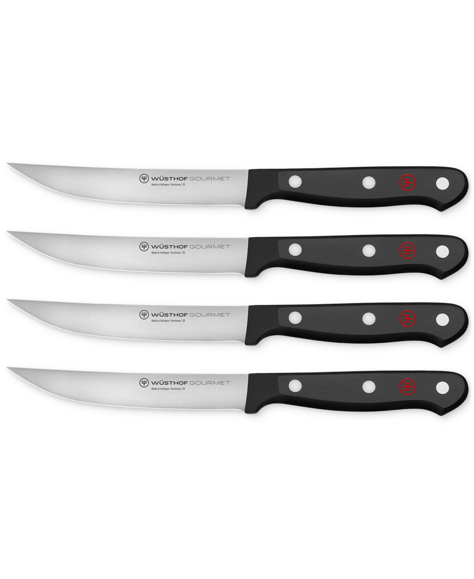 Wüsthof Gourmet Black 4-Pc. Steel Steak Knife Set
