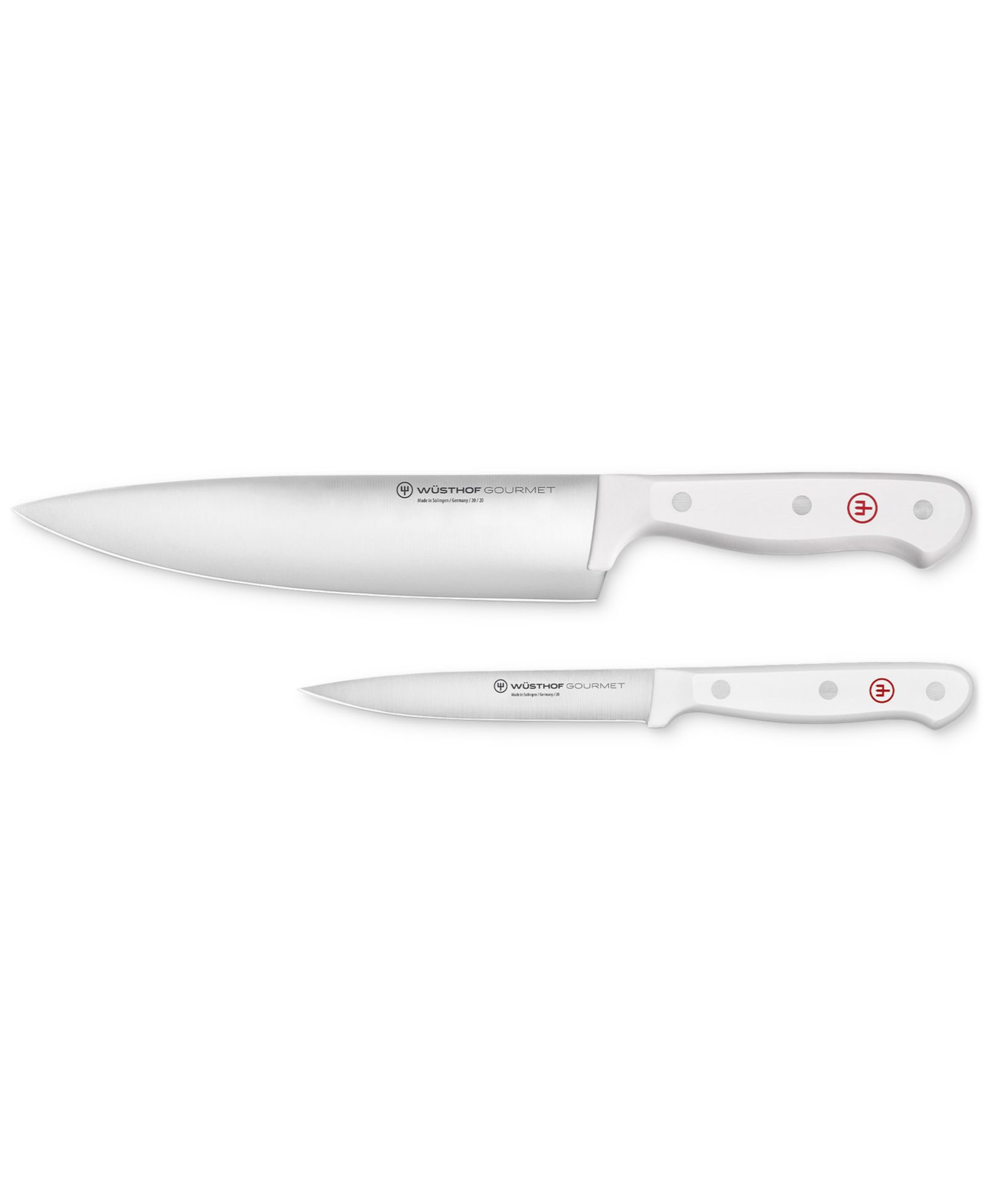 Wüsthof Gourmet White 2-Piece Steel Chef's Knife Set