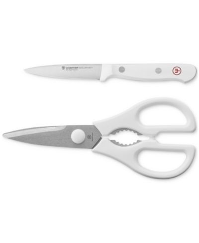 Wüsthof Gourmet White 2-Pc. Paring Knife  Shear Set