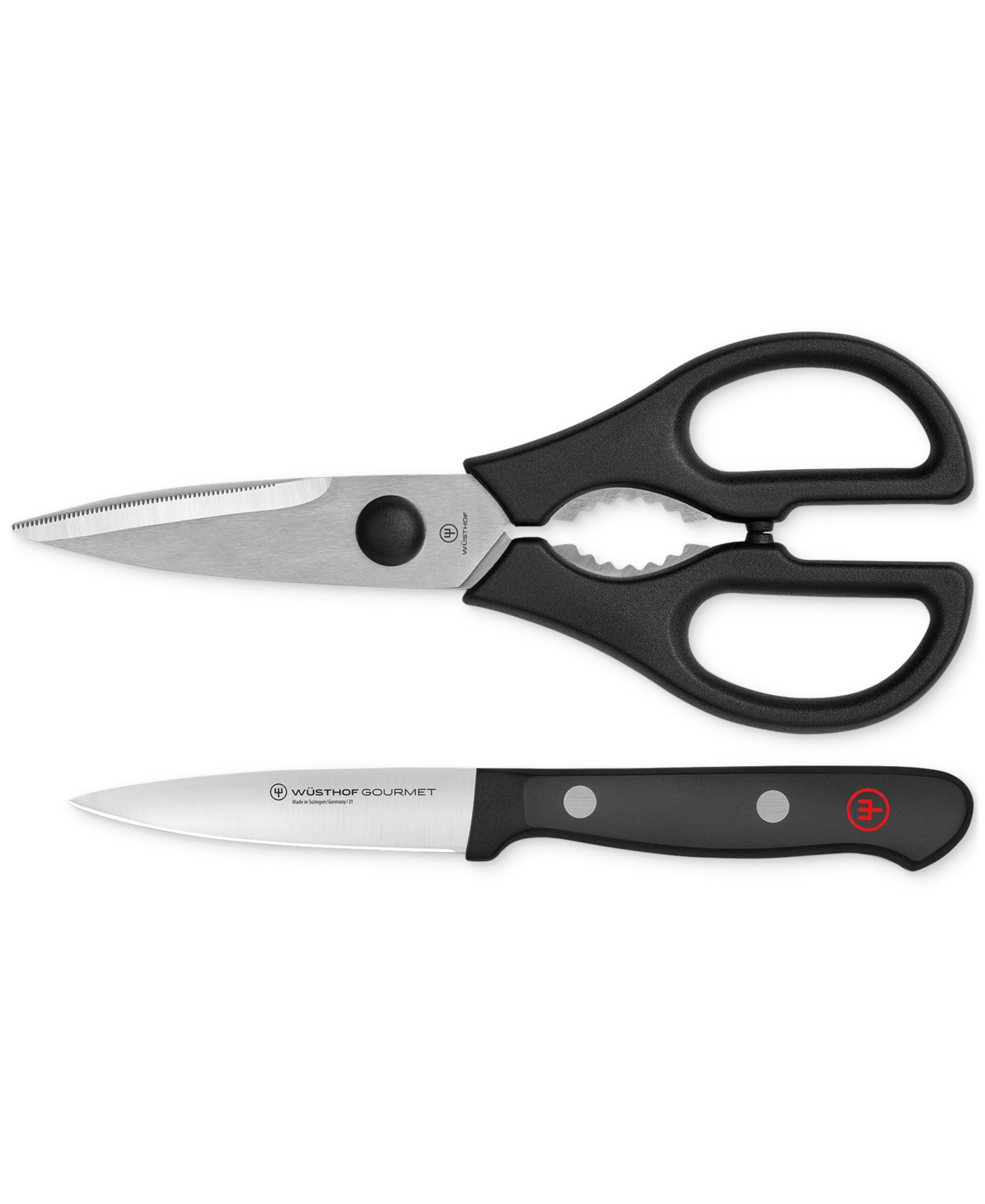 Wüsthof Gourmet Black 2-Pc. Paring Knife and Shears Set